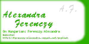 alexandra ferenczy business card